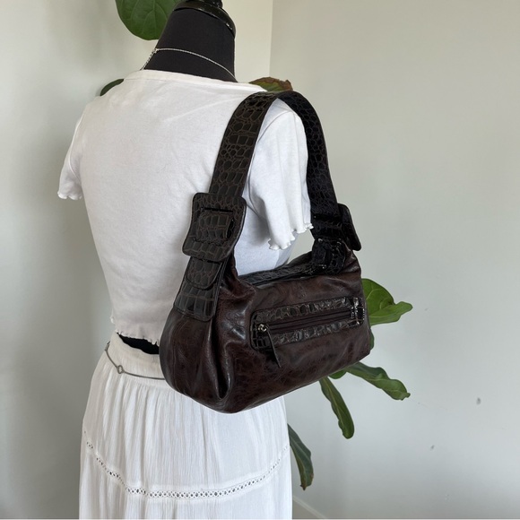 Aldo vintage brown shoulder bag with snake print - Picture 3 of 11